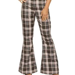 ⭐️ NWT Almost Famous 90s Flare Plaid Pants